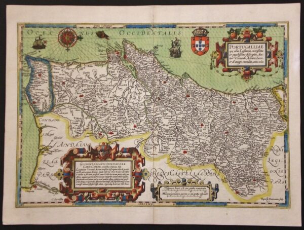 Mercator - Hondius: Portugalliae que olim Lusitania, novissima et exactissima descriptio,