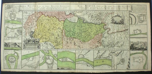 Homann heirs: Regnum Bosniae, una cum finitimis Croatiae, Dalmatiae, Slavoniae et Serviae partibus