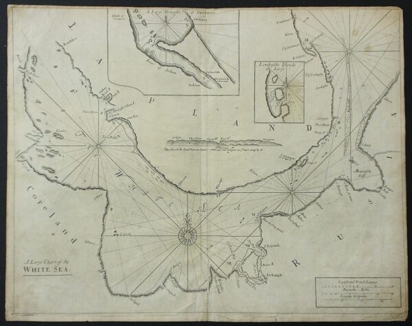 MOUNT & PAGE Large Chart of the White Sea (1700)