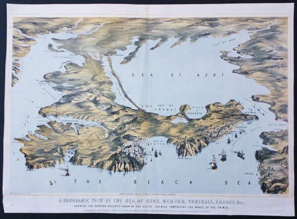 A panoramic view of the Sea of Azof, Kertch, Yenikale, Arabat...