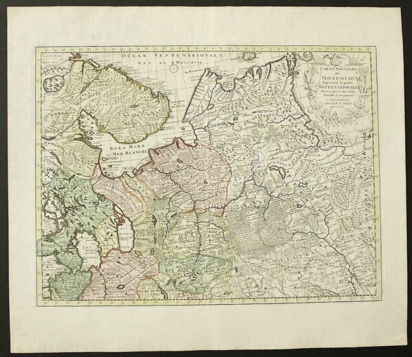 Elwe, Ian B.: Carte Nouvelle de Moscovie Represente la partie Sepentrionale dressée par G. De L'Isle