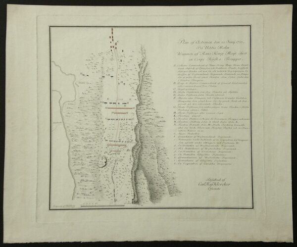 Klercker, C. - Gillberg, J.: Plan af Actionen den 28 Juny 1789, på Uddis Malm Wunnen af Hans Kongl. Maijt. öfver en Corps Ryska Troupper