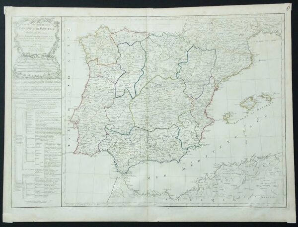 Delamarche.: Carte des Royaumes d'Espagne et de Portugal divisé par provinces