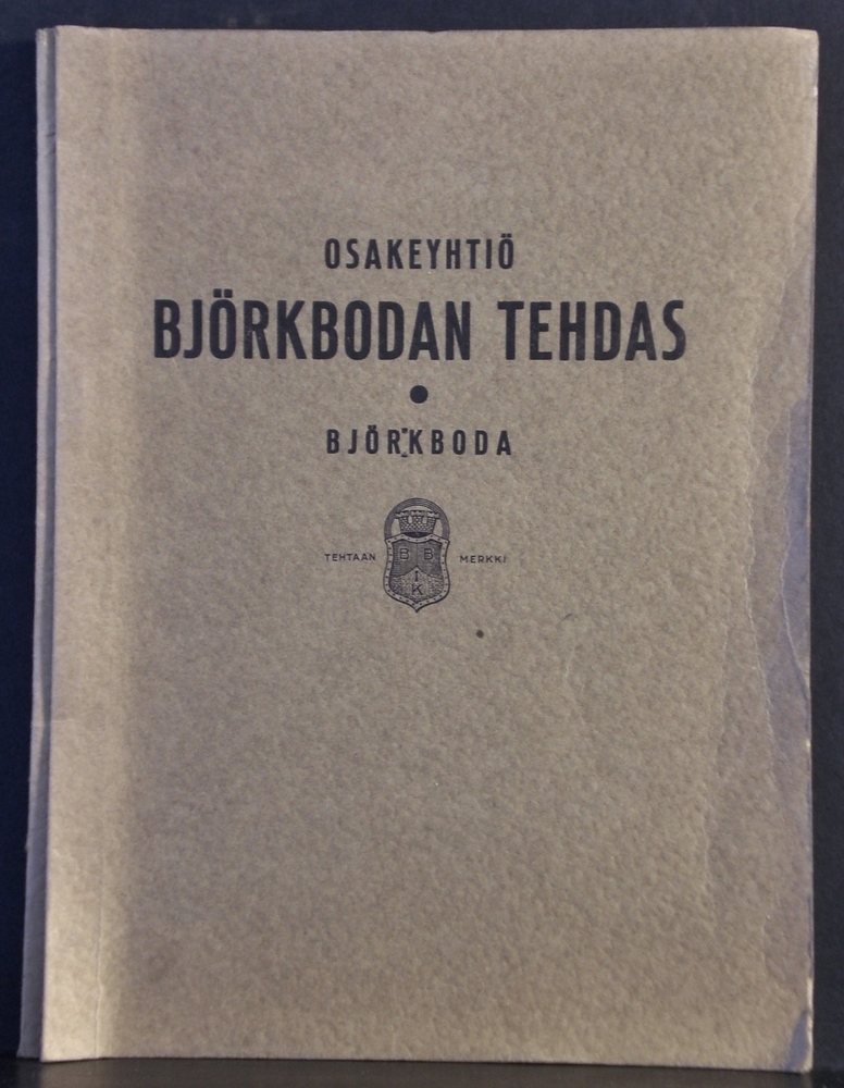 Osakeyhtiö Björkbodan tehdas 1938