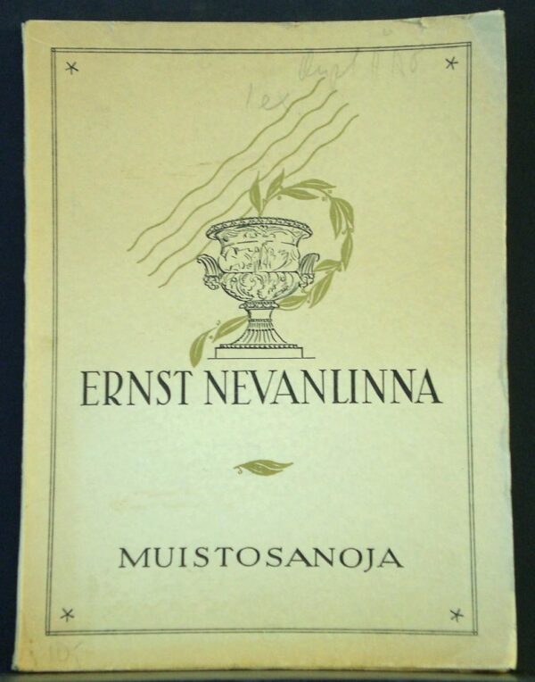 Ernst Nevanlinna. Muistosanoja (1936)