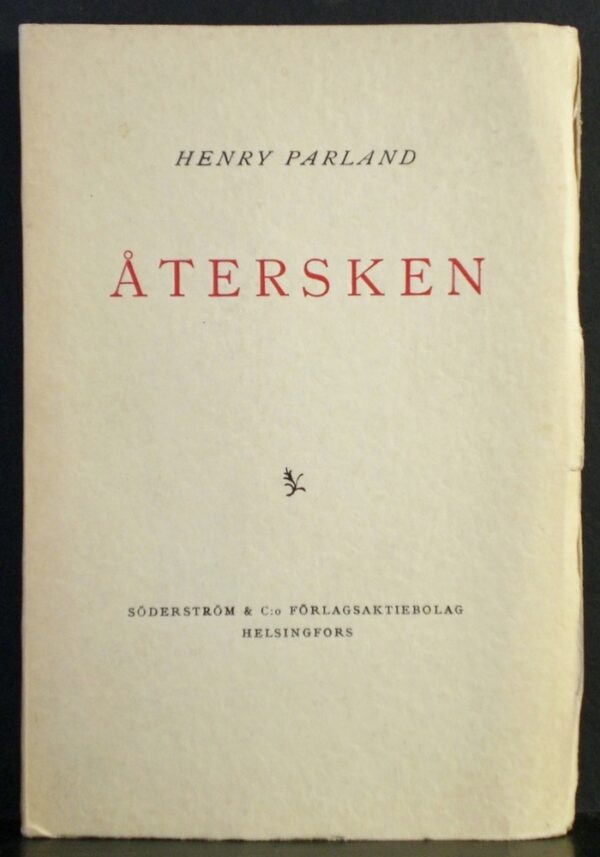 Henry Parland Återsken (1932)