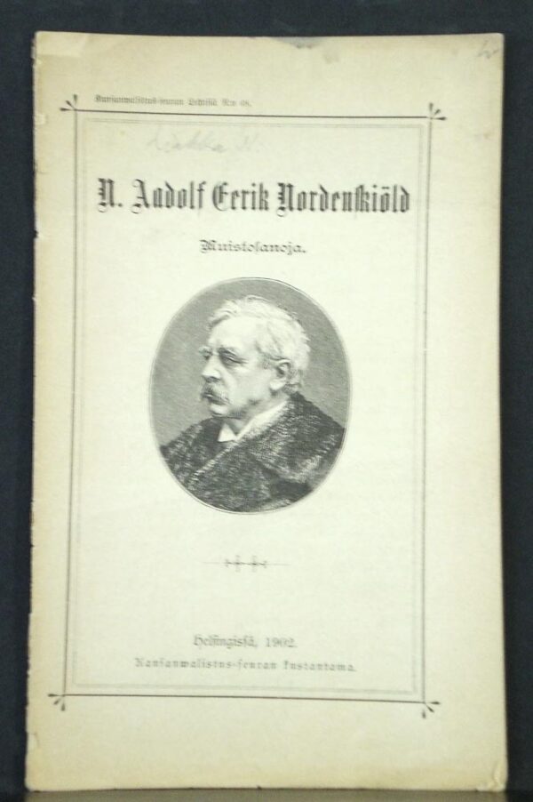 N. Aadolf Eerik Nordenskiöld. Muistosanoja (1902)
