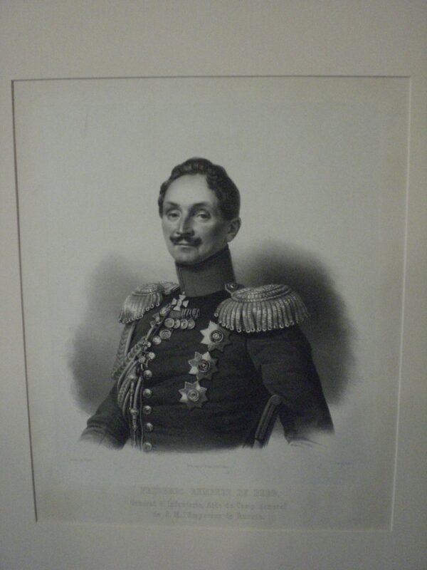 Dessiné par Krüger, Lith. par Fischer: Fréderic Rembert de Berg, général de l'Infanterie, Aide de Camp géneral de S. M. l'Empereur de Russie