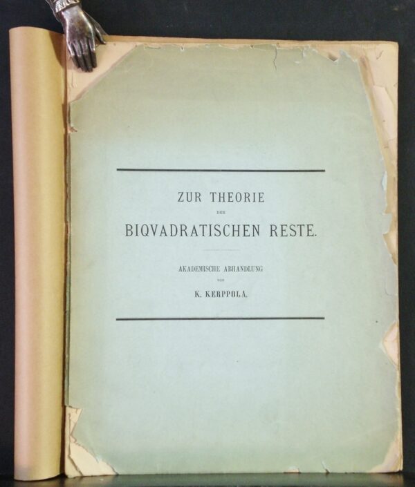 Zur Theorie der biqvadratischen Reste. Akademische Abhandlung von K. Kerppola (1888)