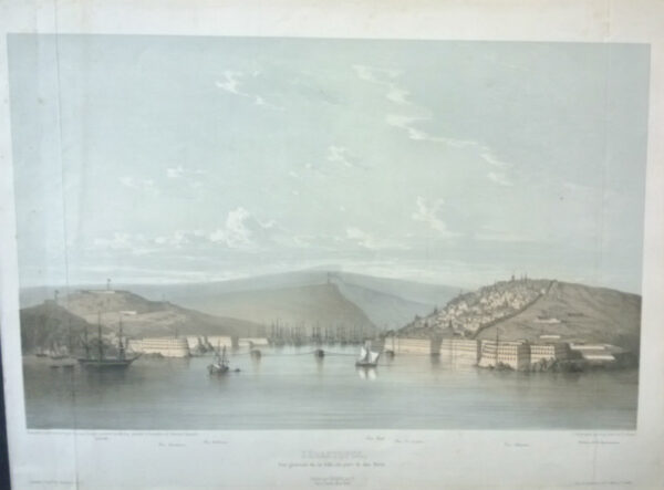 Dessiné par Durand Brager: Sébastopol, vue générale de la ville, du port & des forts
