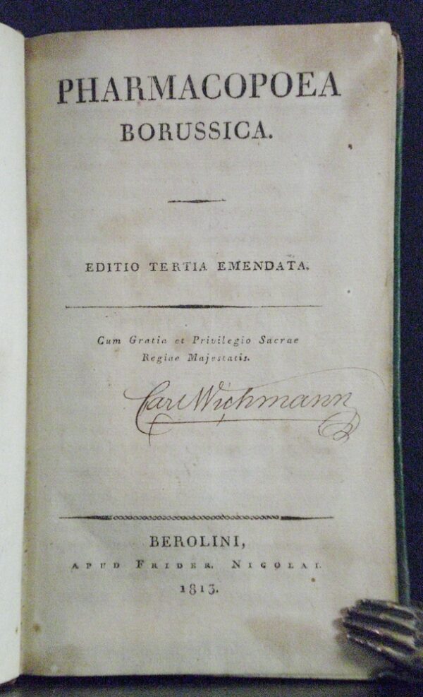 Pharmacopoea Borussica. Editio tertia emendata (1813)