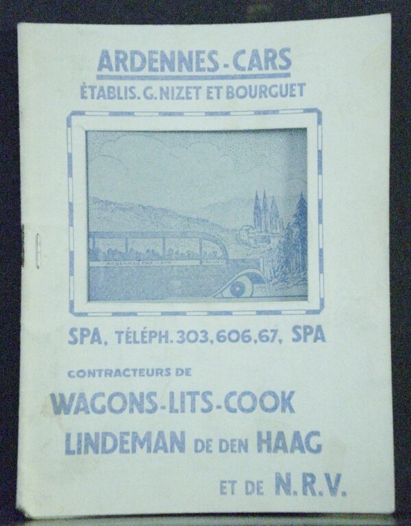 Ardennes-Cars-Excursions. Etablissements G. Nizet & Bourguet. Circuits autorisés par autocars (1920)