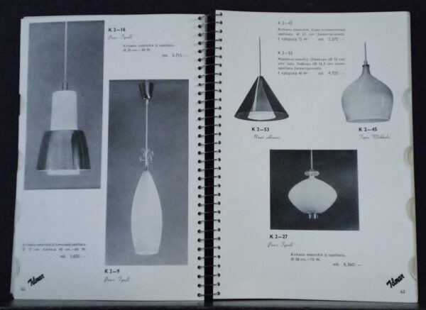 IDMAN LIGHTING CATALOGUE N:O 142, 1958