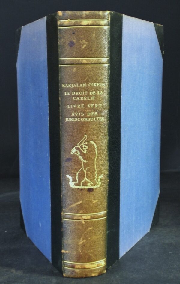 Karjalan oikeus. Le droit de la Carélie (1922-1923)