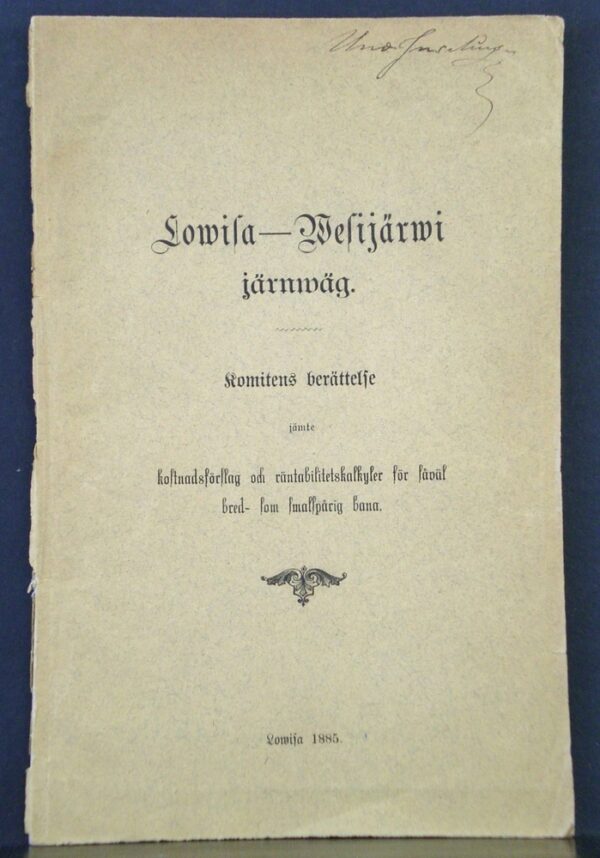Lowisa - Wesijärwi järnväg (1885)