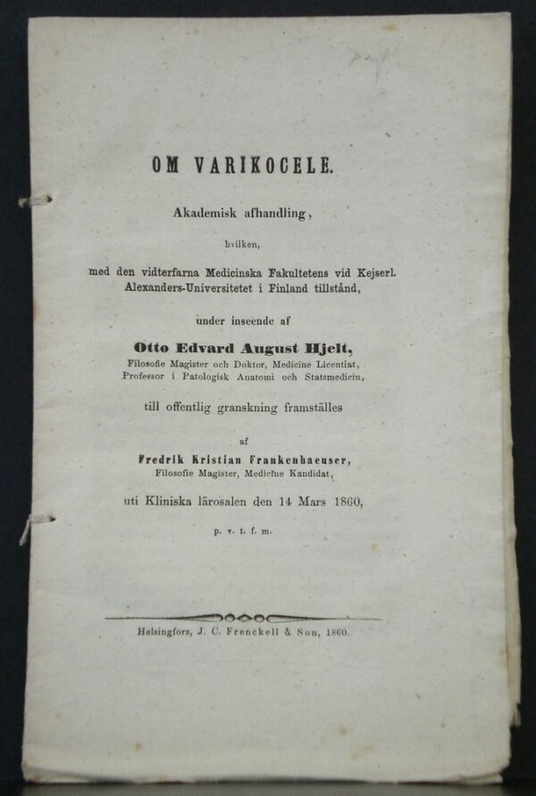 Om varikocele (1860)