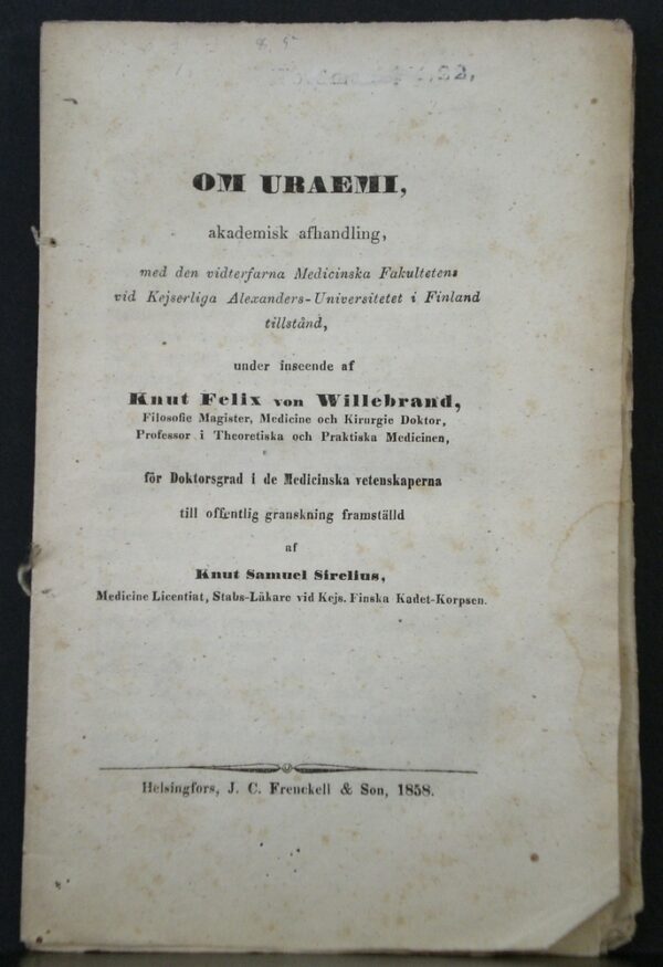 Om uraemi (1858)
