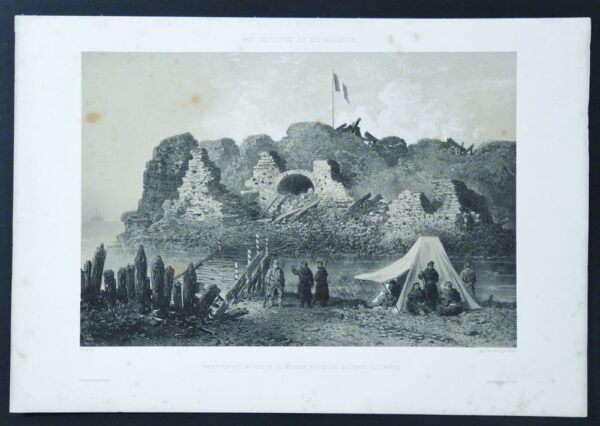 Bayot, Adolphe Jean Baptiste  - Cicéri, Eugéne: Nos souvenirs de Kil-Bouroun. Front sud-est du Fort de Kil-Bouron, bréche des batteries flottantes