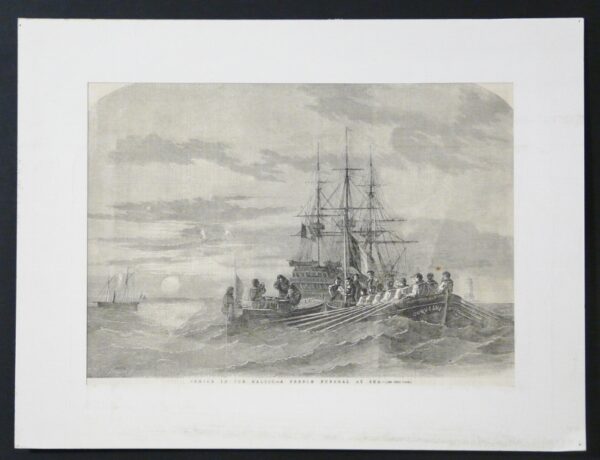 Sketch in the Baltic. A French funeral at sea (Harmaja-Gråhara)