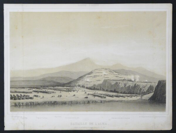Cicéri, Eugéne - Adam, V.: Guerre d'Orient. Bataille de l'Alma, gagnée sur les Russes par les armées alliées 1854