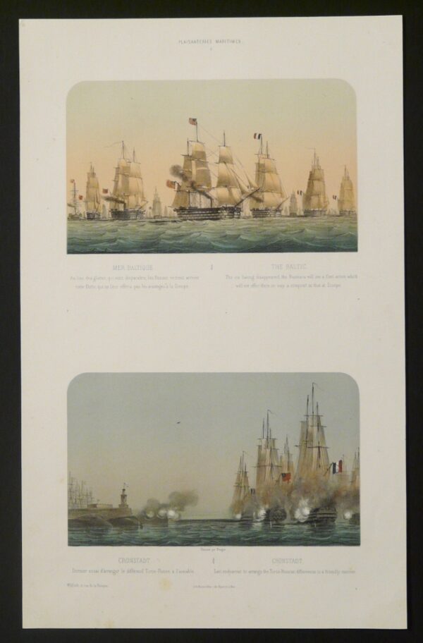Plaisanteries maritimes. Mer Baltique. The Baltic. Cronstadt