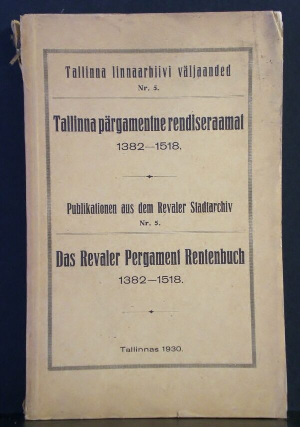 Tallinna pärgamentne rendiseraamat 1382-1518