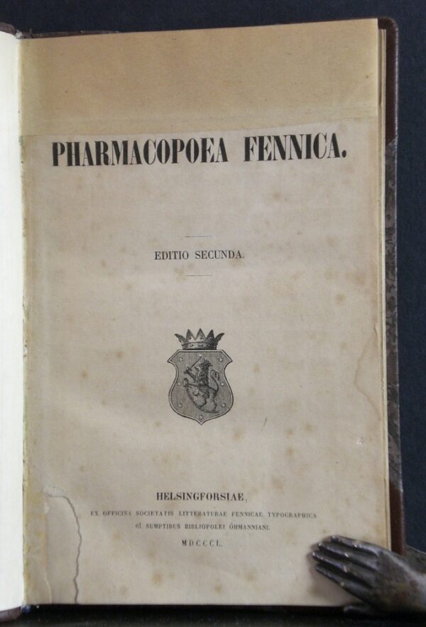Pharmacopoea Fennica. Editio secunda (1850)