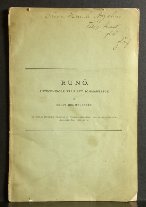 Runö. Anteckningar från ett sommarbesök (1909)