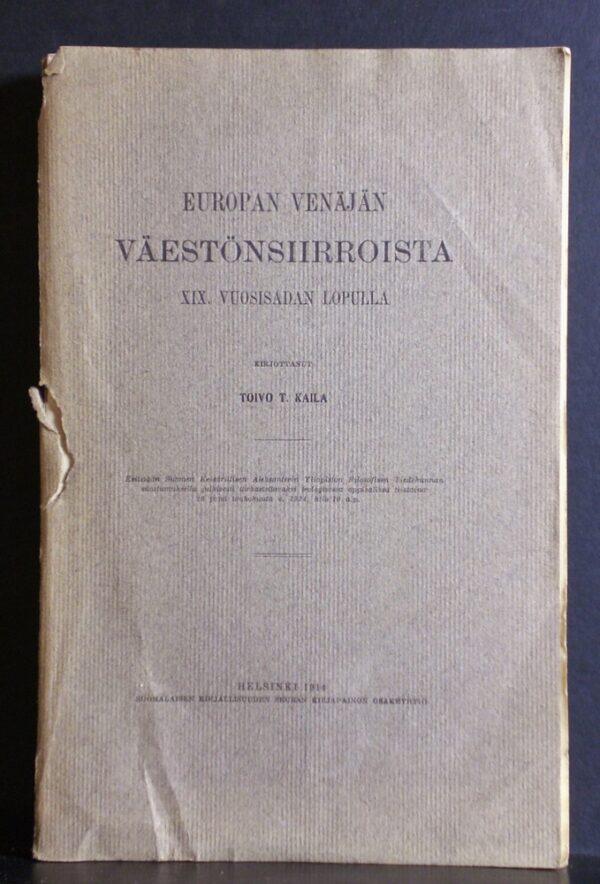 Europan Venäjän väestönsiirroista XIX. vuosisadan lopulla
