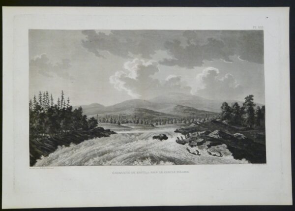 A.F. SKJÖLDEBRAND Cataracte de Kattila sous le Cercle polaire (1801)