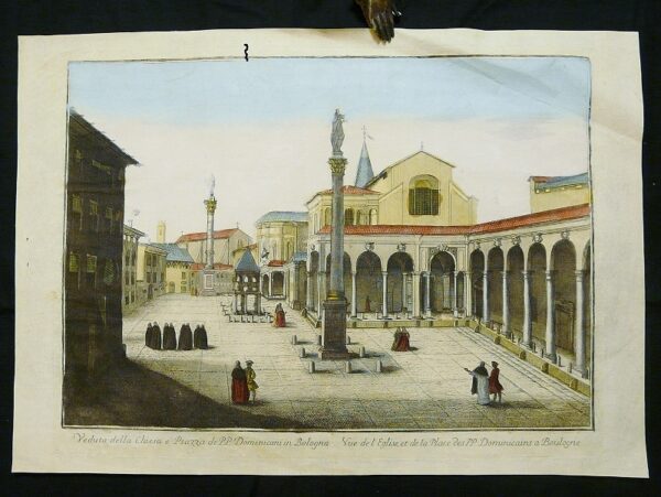 Vue d'Optique: Veduta della Chiesa e Piazza de P.P. Domenicani in Bologna
