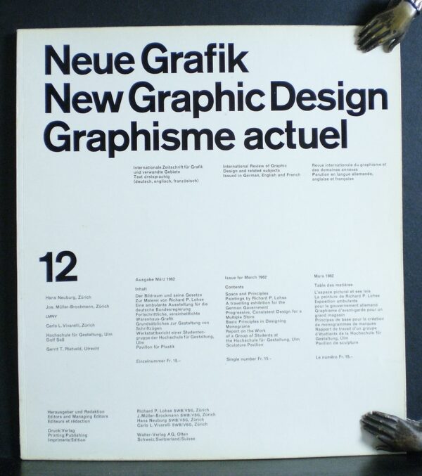 Lohse, Richard L. et al , editor: Neue Grafik. New Graphic Design. Graphisme Actuel. 12, März, 1962