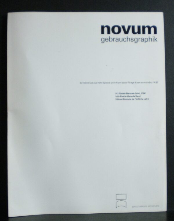 Novum Gebrauchsgraphik. Sonderdruck aus Heft/Specialprint from issue/Tirage á part du numéro:9/85. VI. Plakat-Biennale Lahti. VIth Poster Biennial Lahti. VIéme Biennale de l´Affische Lahti