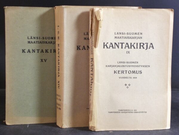 Länsi-Suomen maatiaiskarjan kantakirja XV, XIV, IX