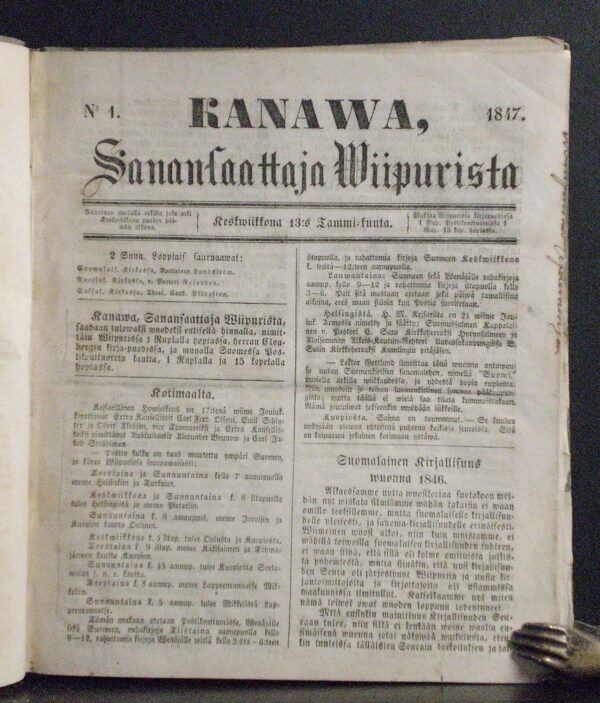 Kanawa, Sanansaattaja Wiipurista 1847
