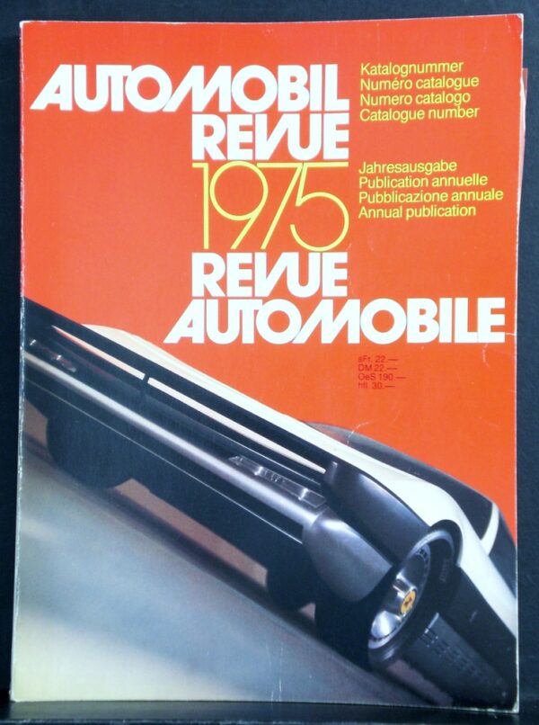 Automobile Revue. Revue Automobile 1975
