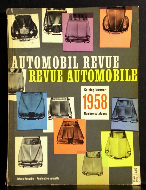 Automobile Revue. Revue Automobile 1958