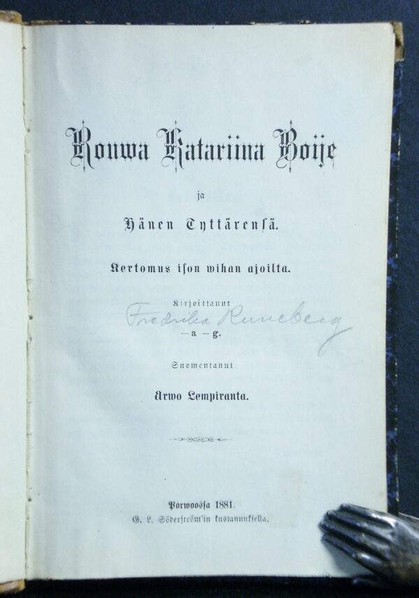 Fredrika Runeberg Rouwa Katariina Boije ja hänen tyttärensä (1881)