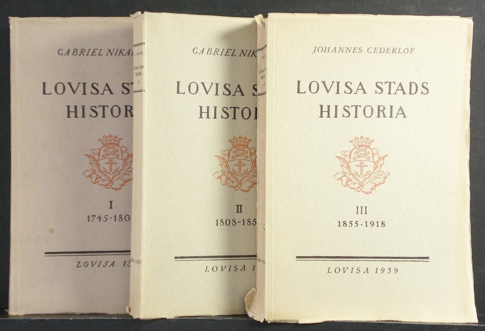 Nikander, Gabriel: Lovisa stads historia I-III. I; 1745-1808. II; 1808-1855. III; 1855-1918 - kaupungit