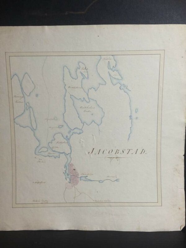 Jacobstad. Handgjord karta, käsintehty kartta