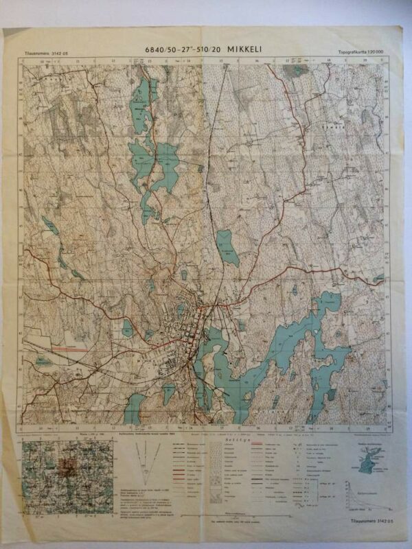 Mikkeli. Topografinen kartta (1948)
