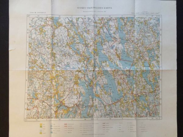 Jyväskylä. Suomen taloudellinen kartta (1941)