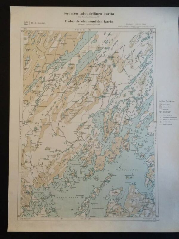 Iijärvi. Suomen taloudellinen kartta (1929)