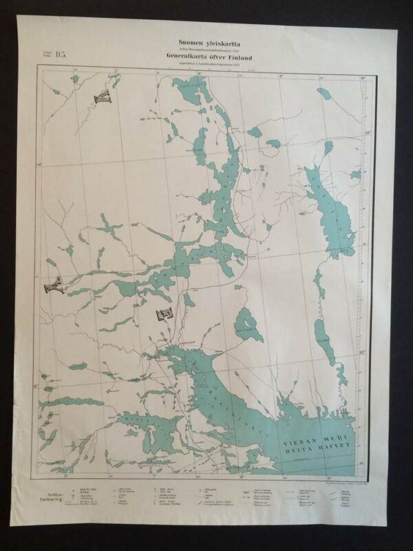 Suomen yleiskartta. Lehti B5. (Vienanmeri) (1940)