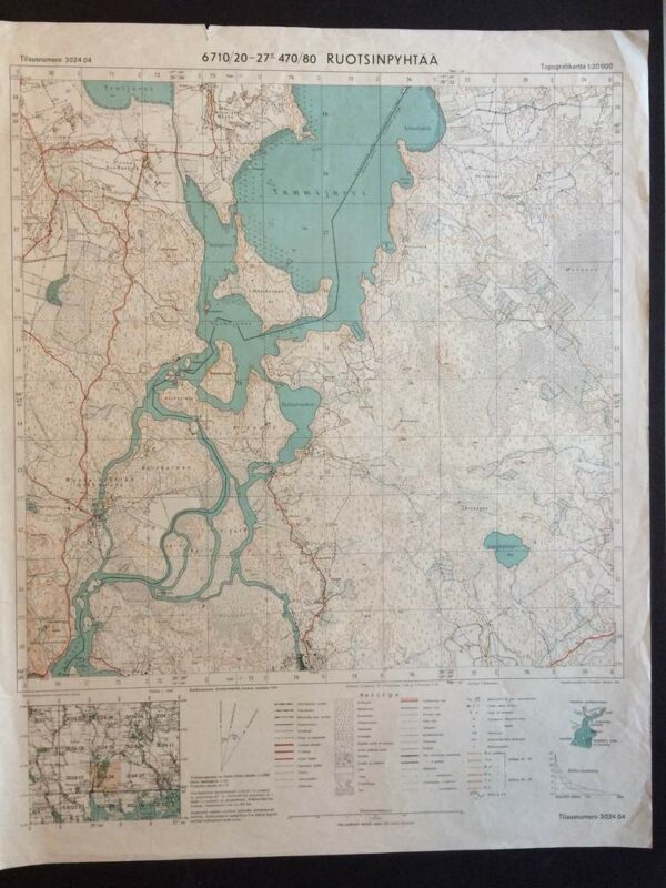 Ruotsinpyhtää. Topografikartta (1946)