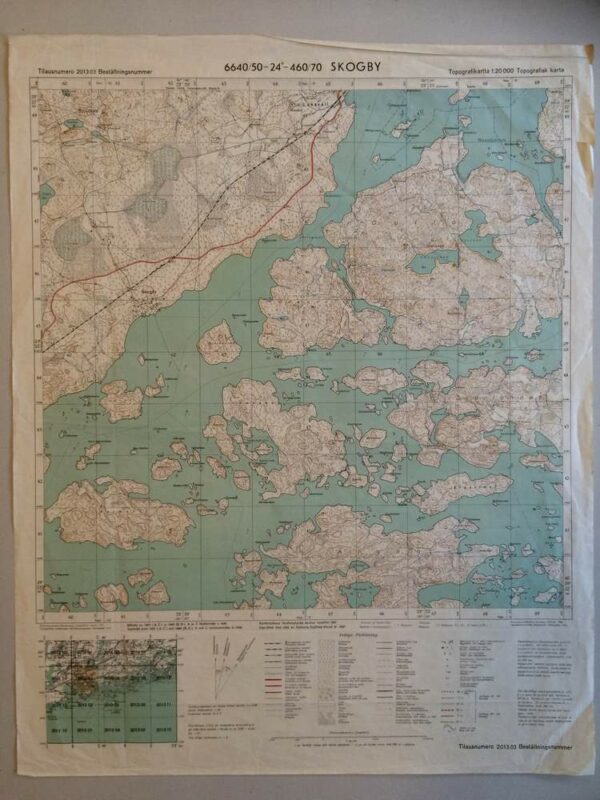 Skogby. Topografikartta. Topografisk karta (1948)