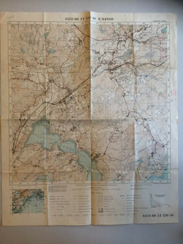 Espoo - Esbo. Topografinen kartta (1935)