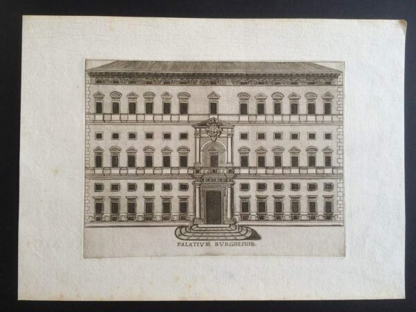 Lauro, Giacomo (1550-1605): Palatium Burghesior (Palazzo Borghese)