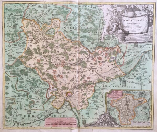 Homann, Joh. Bapt.: Nova et accurata Territorii Ulmensis cum Dominio Wainensi Descriptio