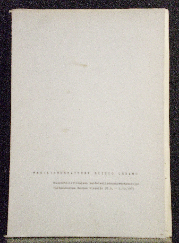 Teollisuustaiteen liitto Ornamo. Neuvostoliittolaisen taideteollisuuskorkeakoulujen valtakunnan Suomen vierailu 26.9. - 3.10. 1967
